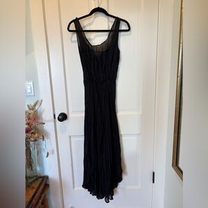 Vintage Dona Jean Sheer Black Maxi Dress